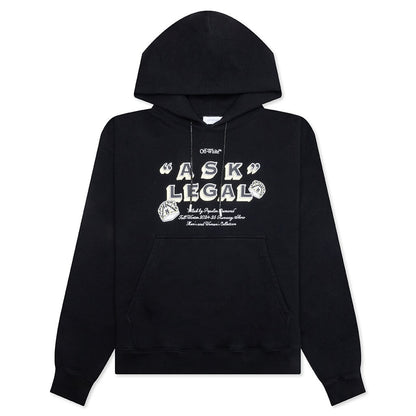 Arr Ask Legal Skate Hoodie - Black/White