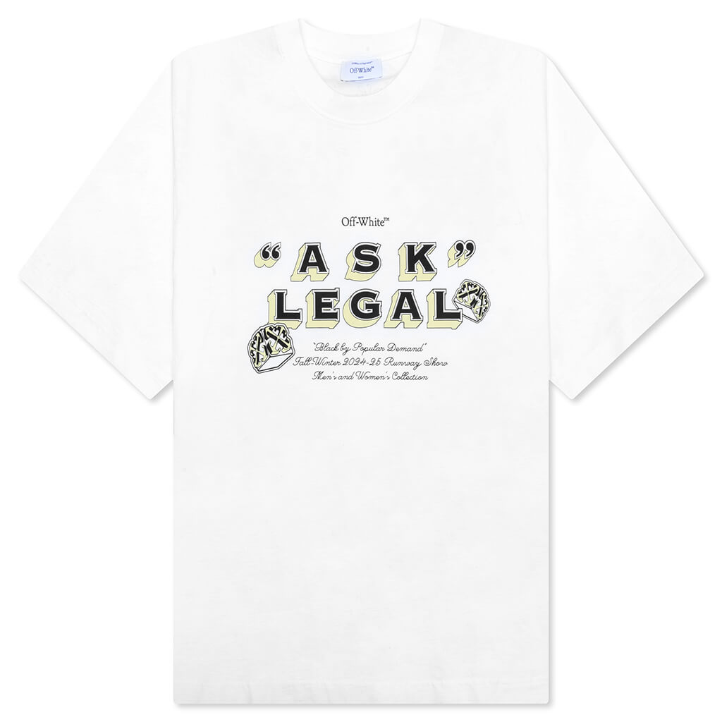 Arr Ask Legal Skate S/S Tee - White/Black