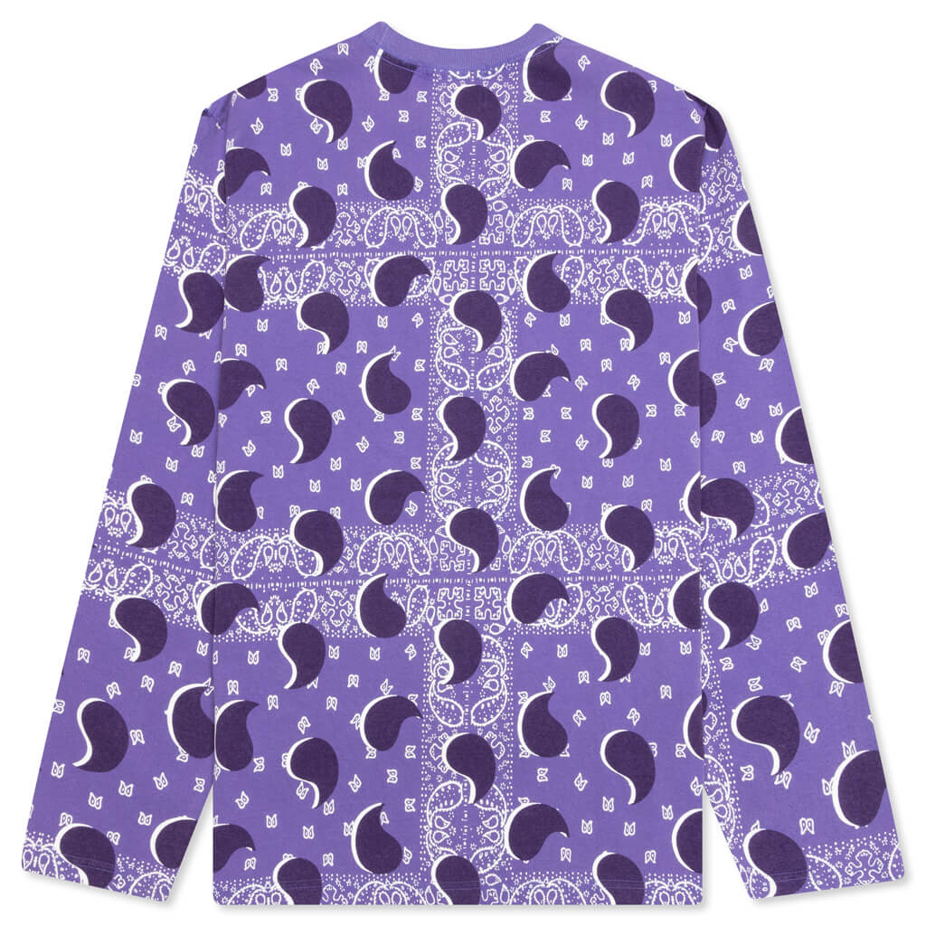 Awake Big Paisley L/S Tee - Sapphire
