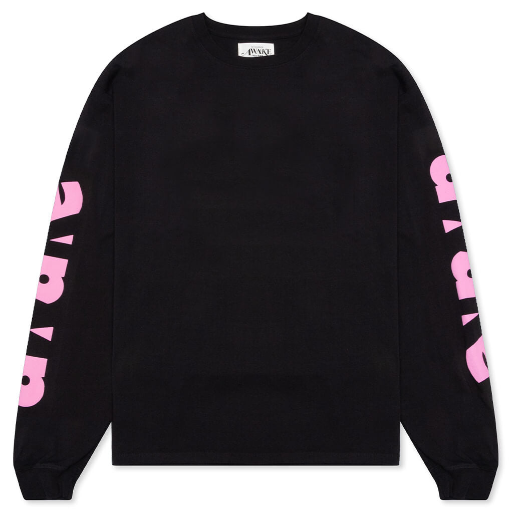 Awake Block Out Logo L/S Tee - Black