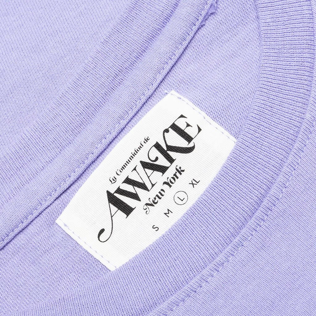Awake Block Out Logo L/S Tee - Lavender