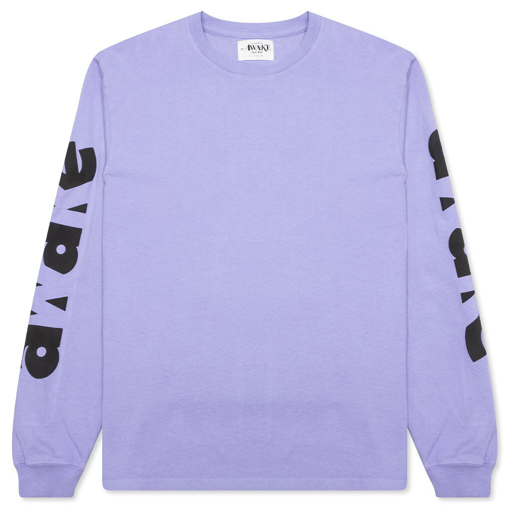 Awake Block Out Logo L/S Tee - Lavender