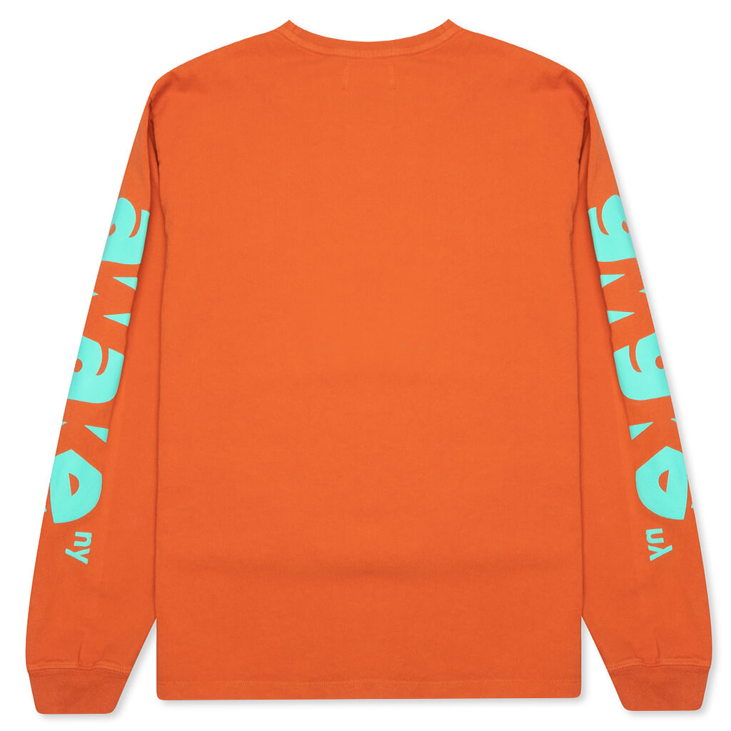 Awake Block Out Logo L/S Tee - Orange