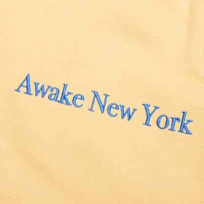 Awake Classic Outline Logo Paneled Embroidered Sweatpants - Mustard