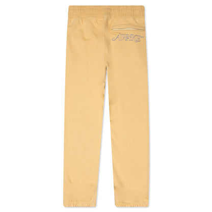 Awake Classic Outline Logo Paneled Embroidered Sweatpants - Mustard