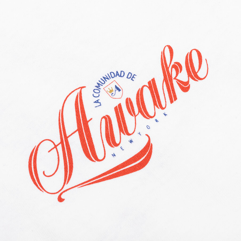 Awake Comunidad Logo Tee - White