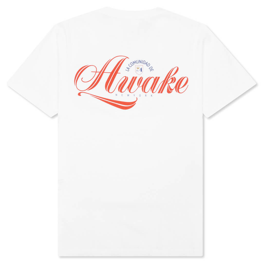 Awake Comunidad Logo Tee - White