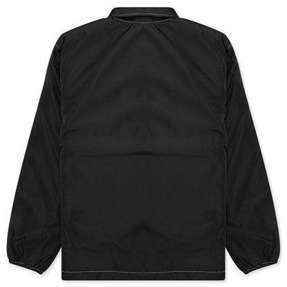Awake Faux Fur Leopard Lined Coaches Jacket - Black