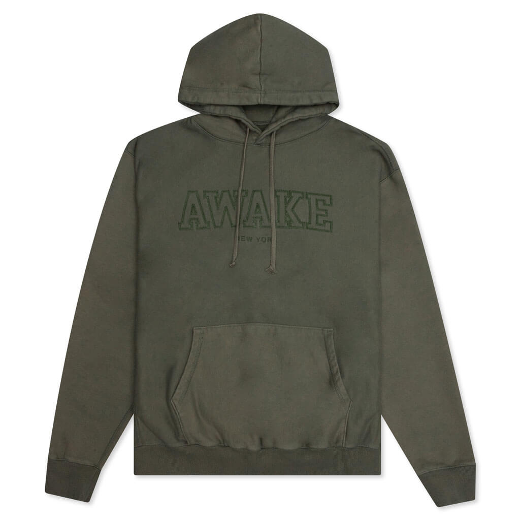 Awake Block Logo Hoodie - Olive