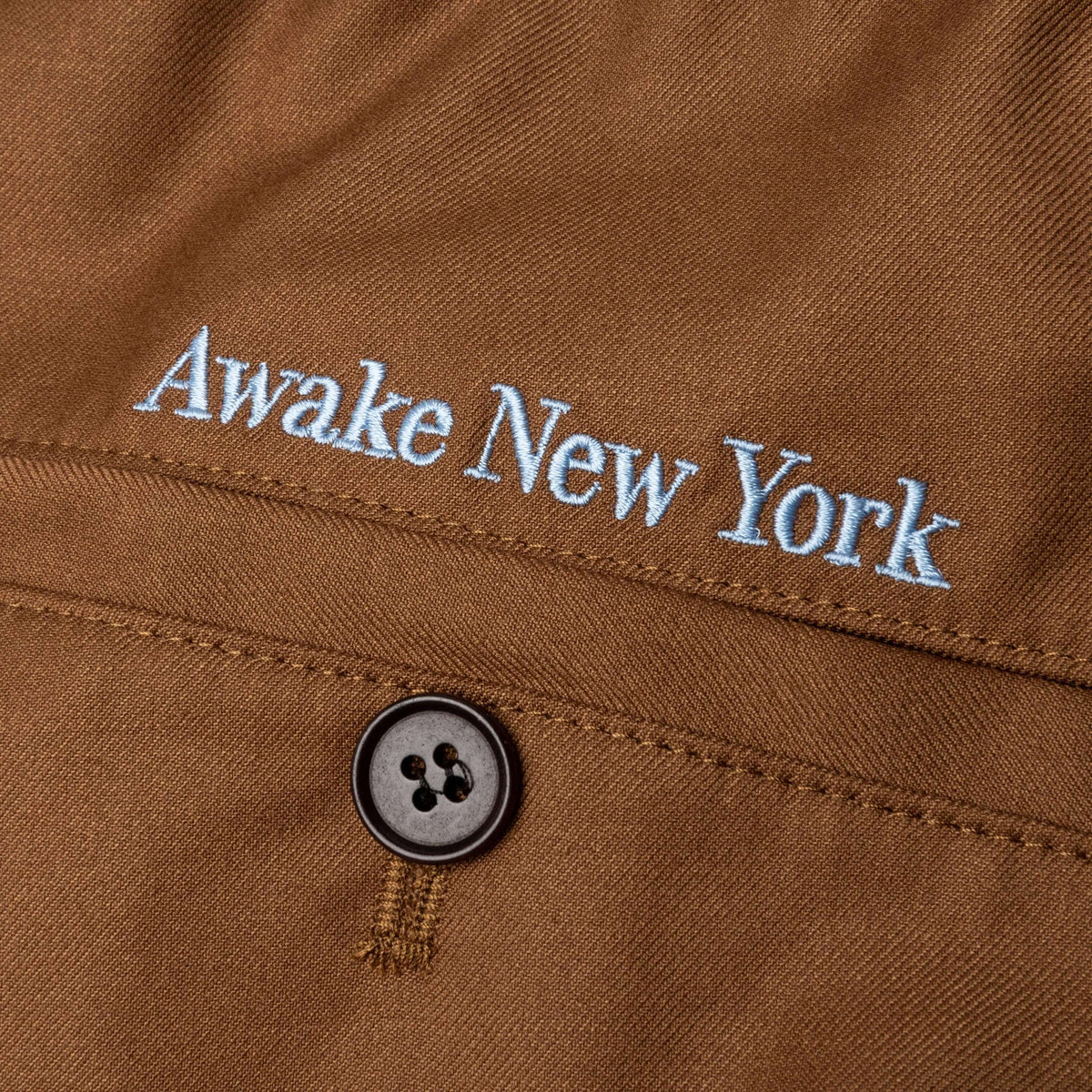 Lightweight Wool Elasticated Woven Pant - Brown