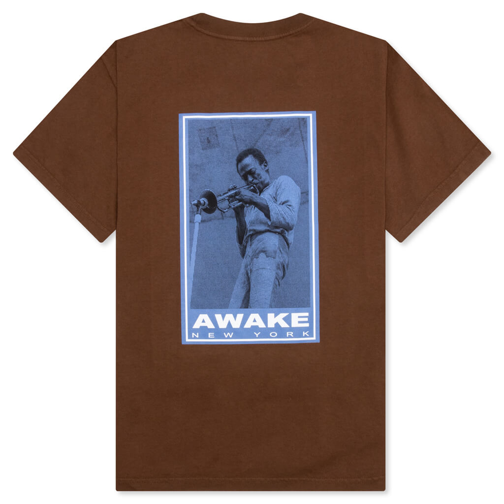 Miles Davis Printed S/S Tee - Brown