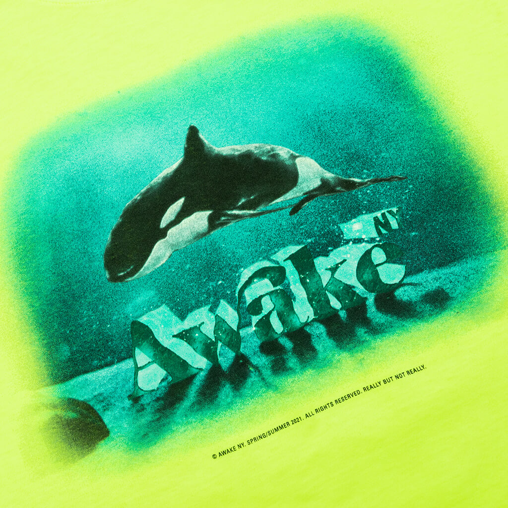 Awake Orca Tee - Lime