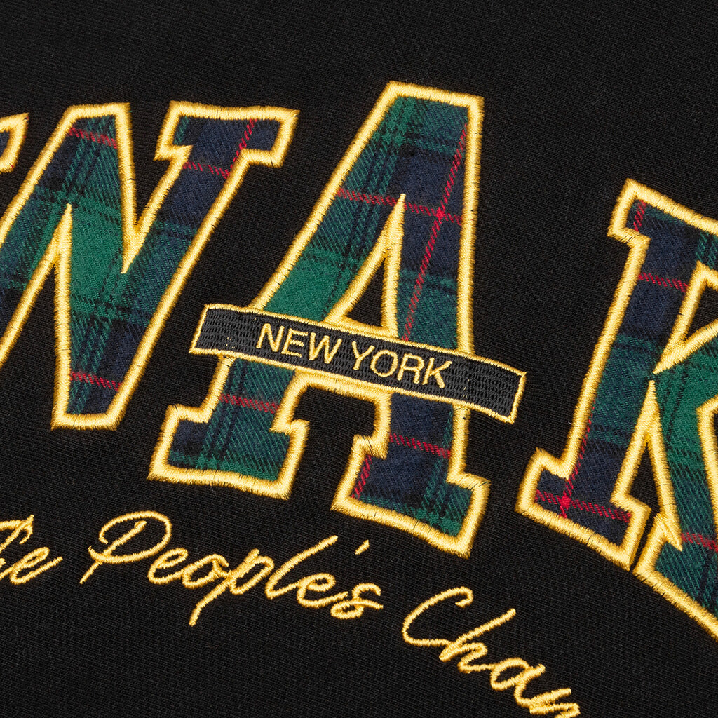 Awake People's Champ Plaid Logo Hoodie - Black