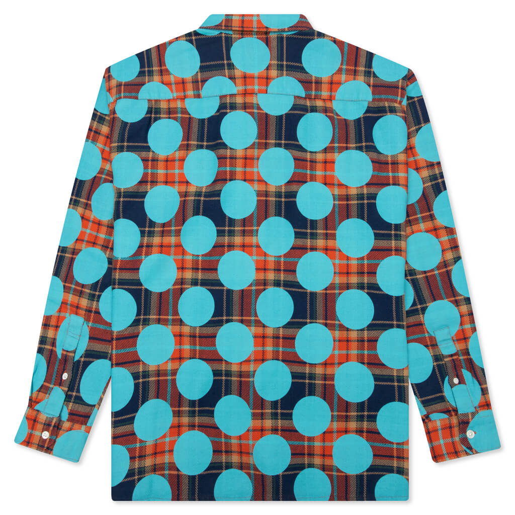 Awake Polka Dot Flannel Shirt - Clay
