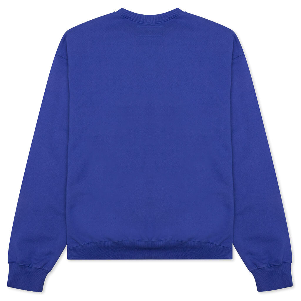 Awake Stacked Logo Crewneck - Sapphire