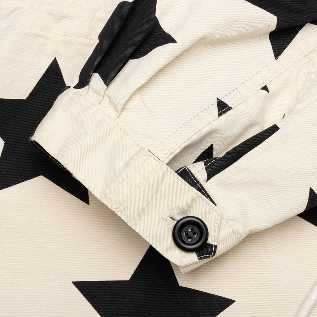 Awake Star Printed Anorak - Ivory/Black