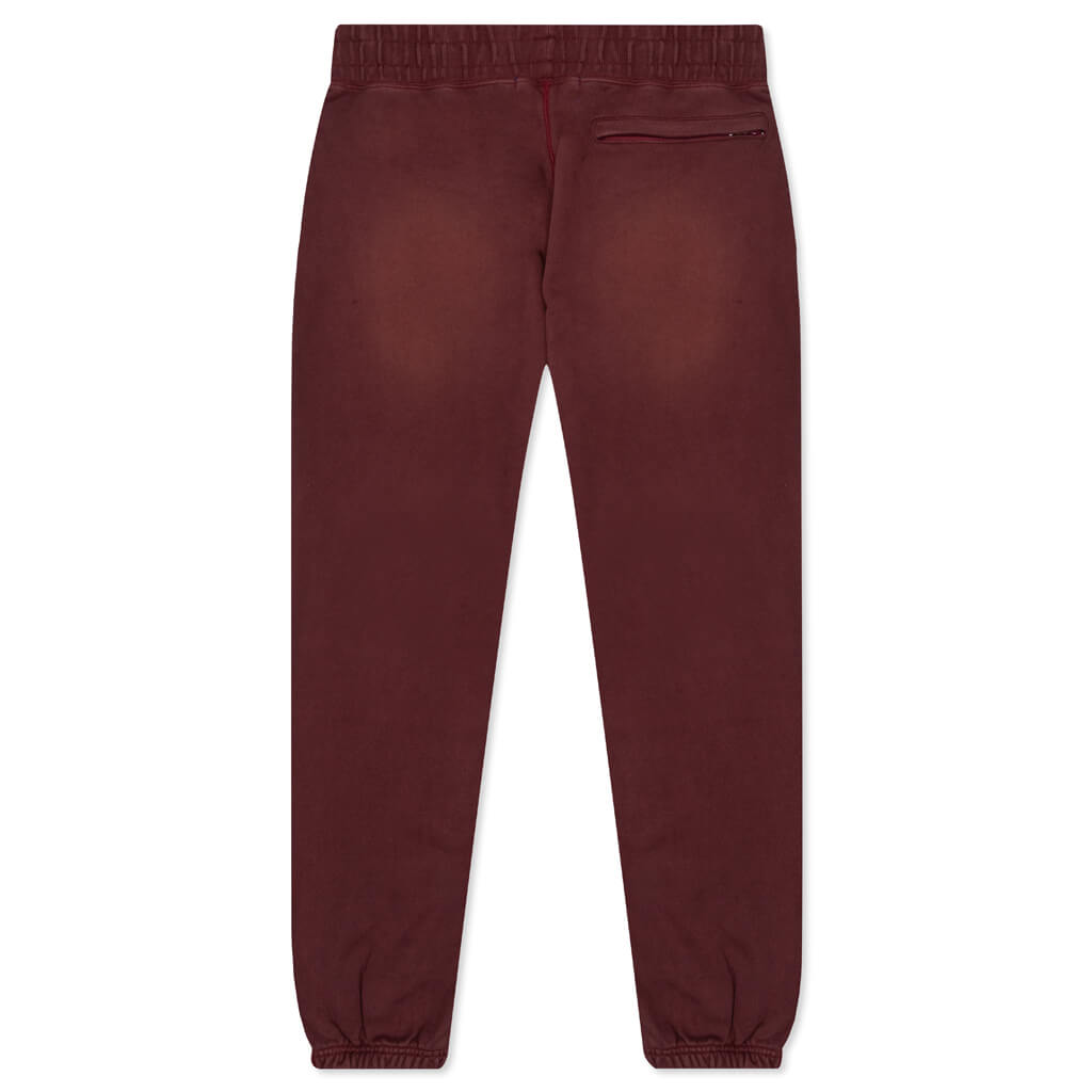 Awake Sunbleached Logo Sweatpants - Maroon
