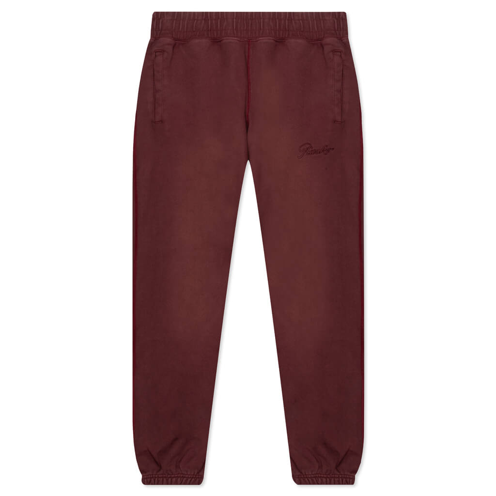 Awake Sunbleached Logo Sweatpants - Maroon