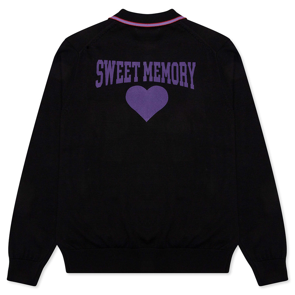 Awake Sweet Memory Knit Polo - Black
