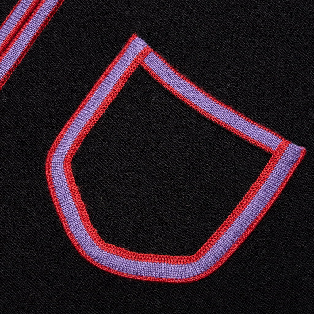 Awake Sweet Memory Knit Polo - Black