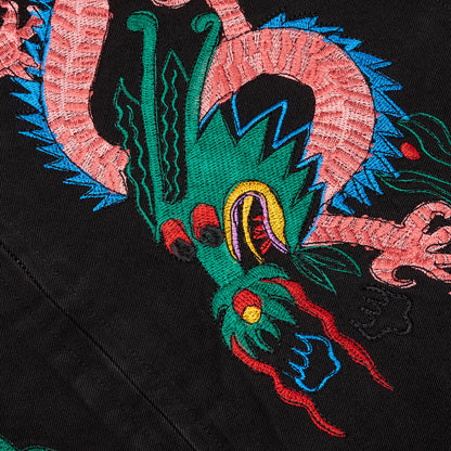 Awake Twin Dragon Harrington Jacket - Black