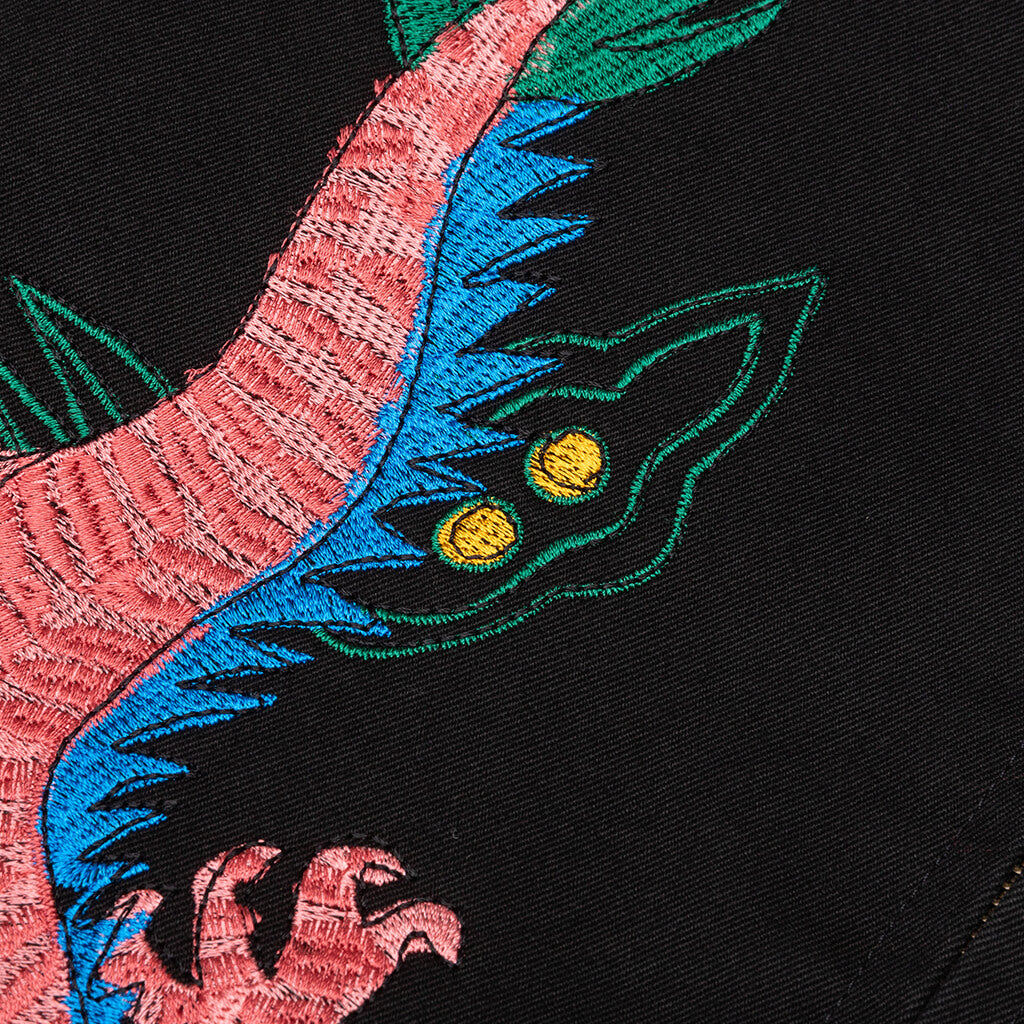 Awake Twin Dragon Harrington Jacket - Black