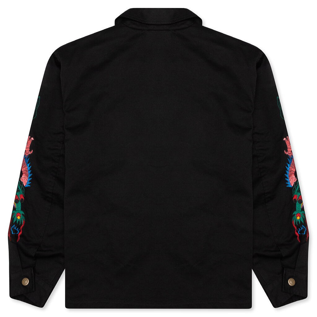 Awake Twin Dragon Harrington Jacket - Black
