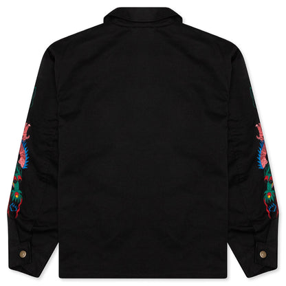 Awake Twin Dragon Harrington Jacket - Black