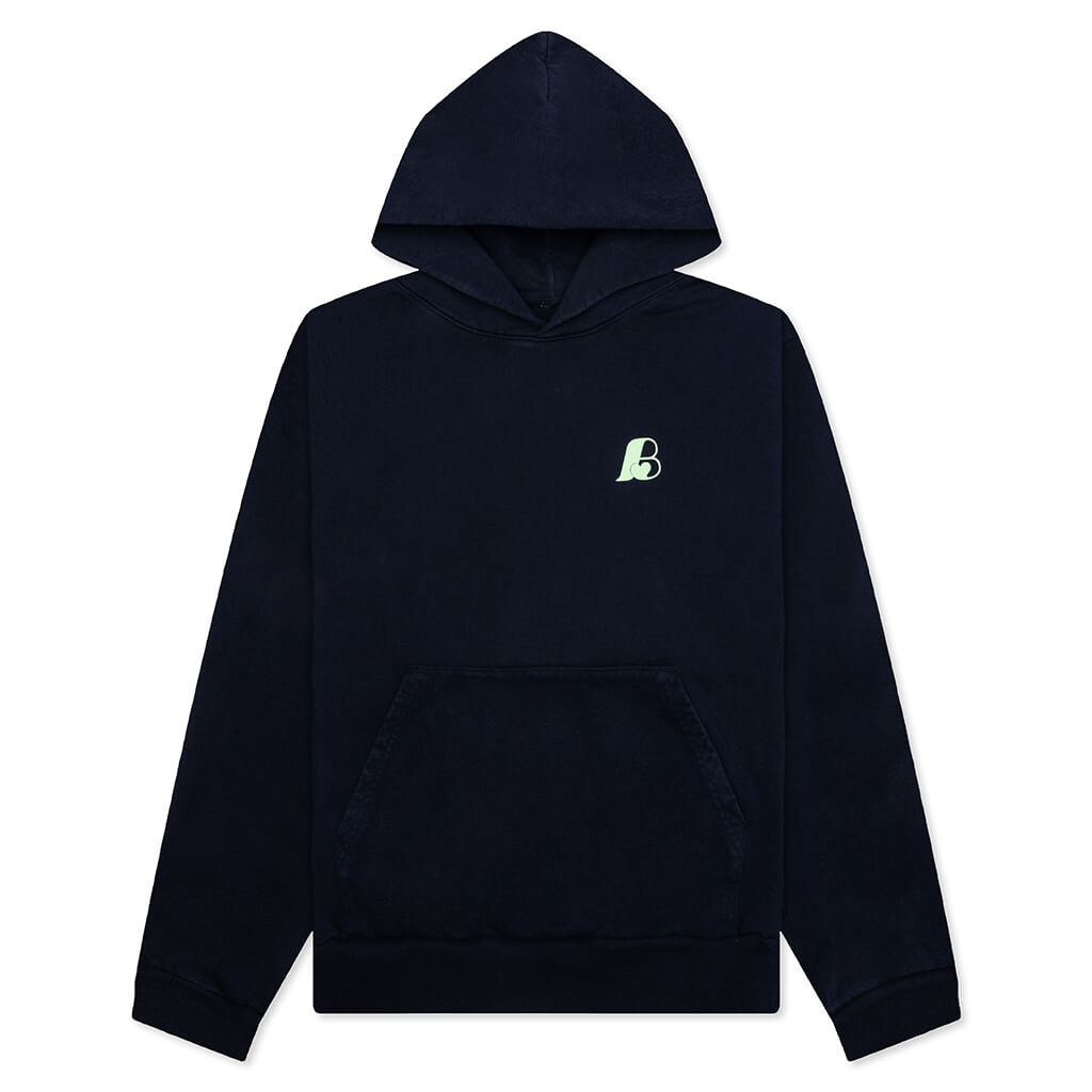 B Logo Hoodie - Navy Mocha