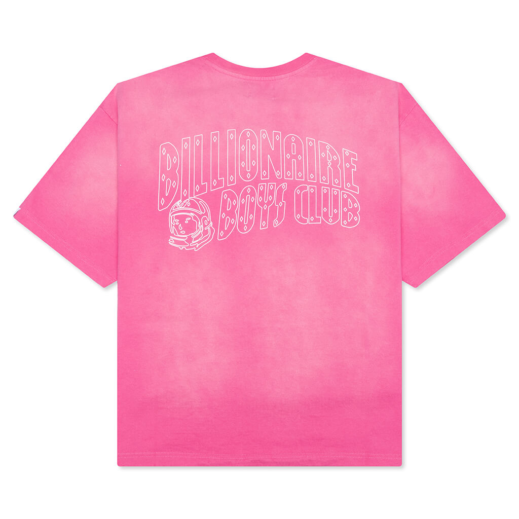 BB Faded Helmet S/S Crop Fit Knit - Carmine Rose