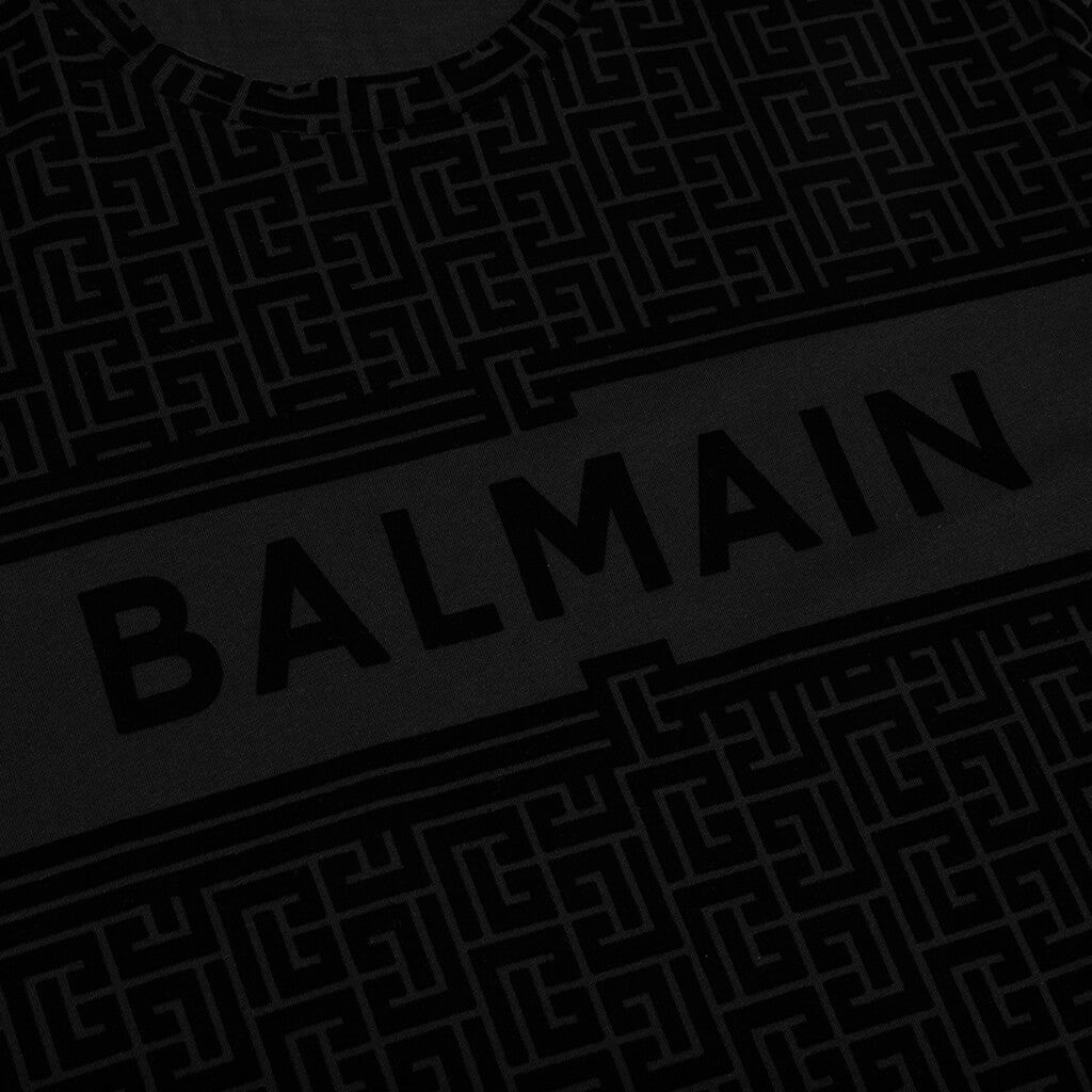 Eco Sustainable Monogram Flock T-Shirt - Noir/Noir