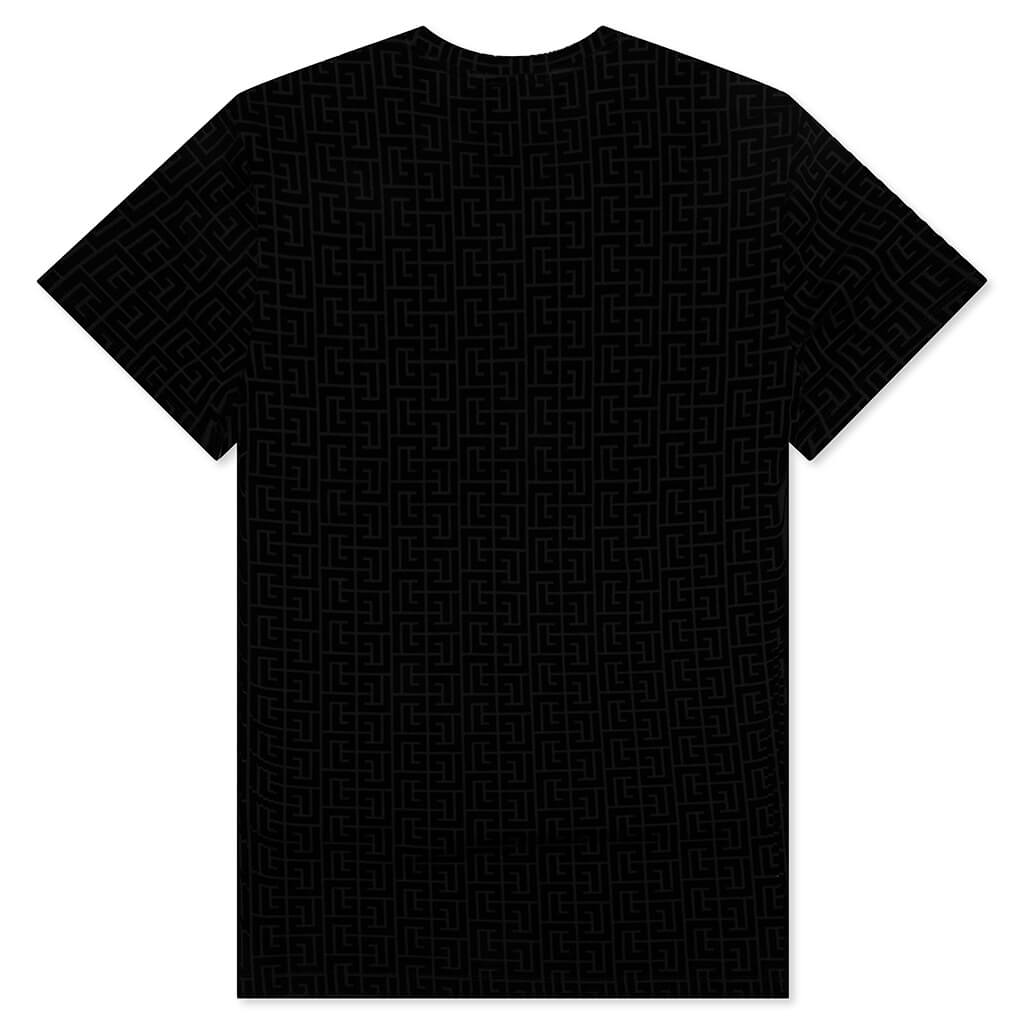 Eco Sustainable Monogram Flock T-Shirt - Noir/Noir