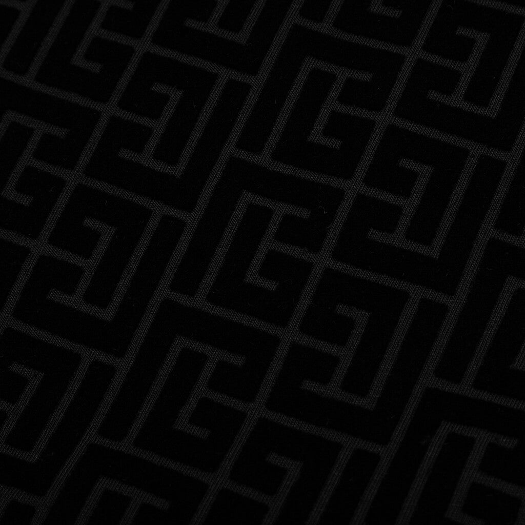 Eco Sustainable Monogram Flock T-Shirt - Noir/Noir