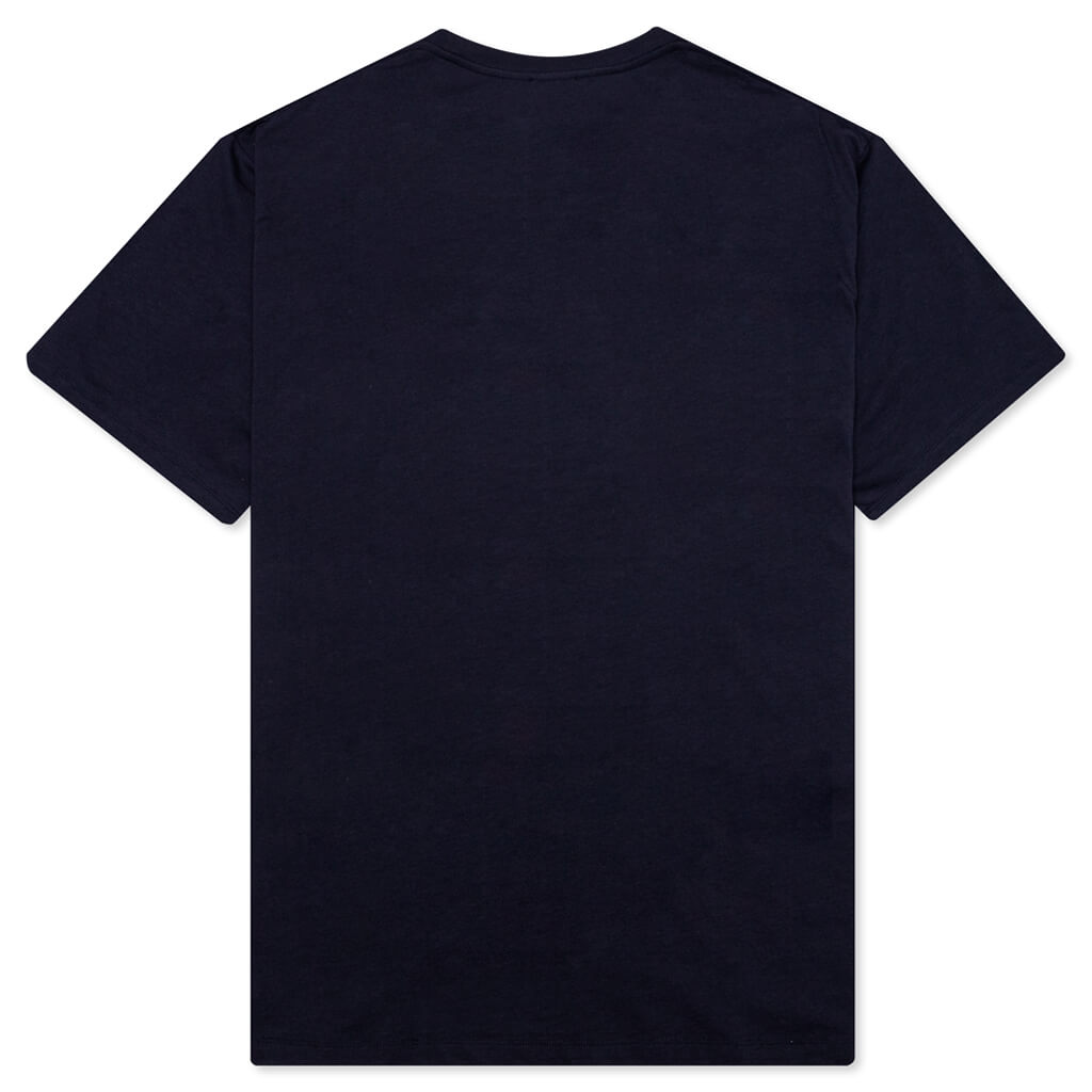 Flock Bulky Fit T-Shirt - Bleu Marine/Blanc