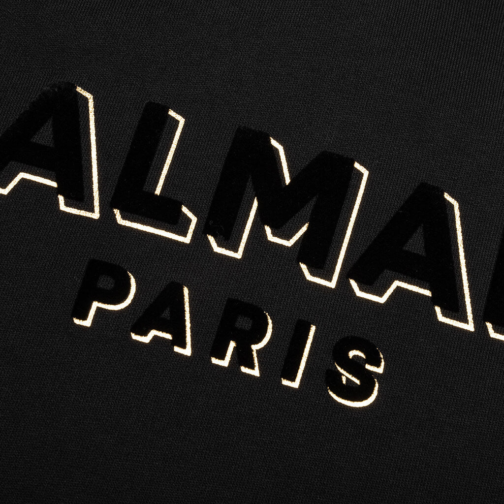Flock & Foil Sweatshirt - Black/Gold