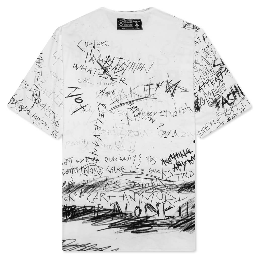 Go Away T-Shirt - Blanc/Noir