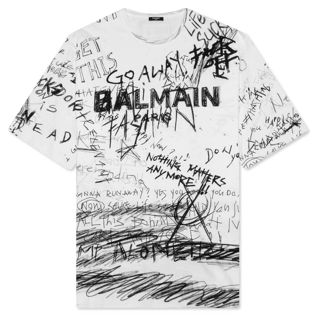 Go Away T-Shirt - Blanc/Noir