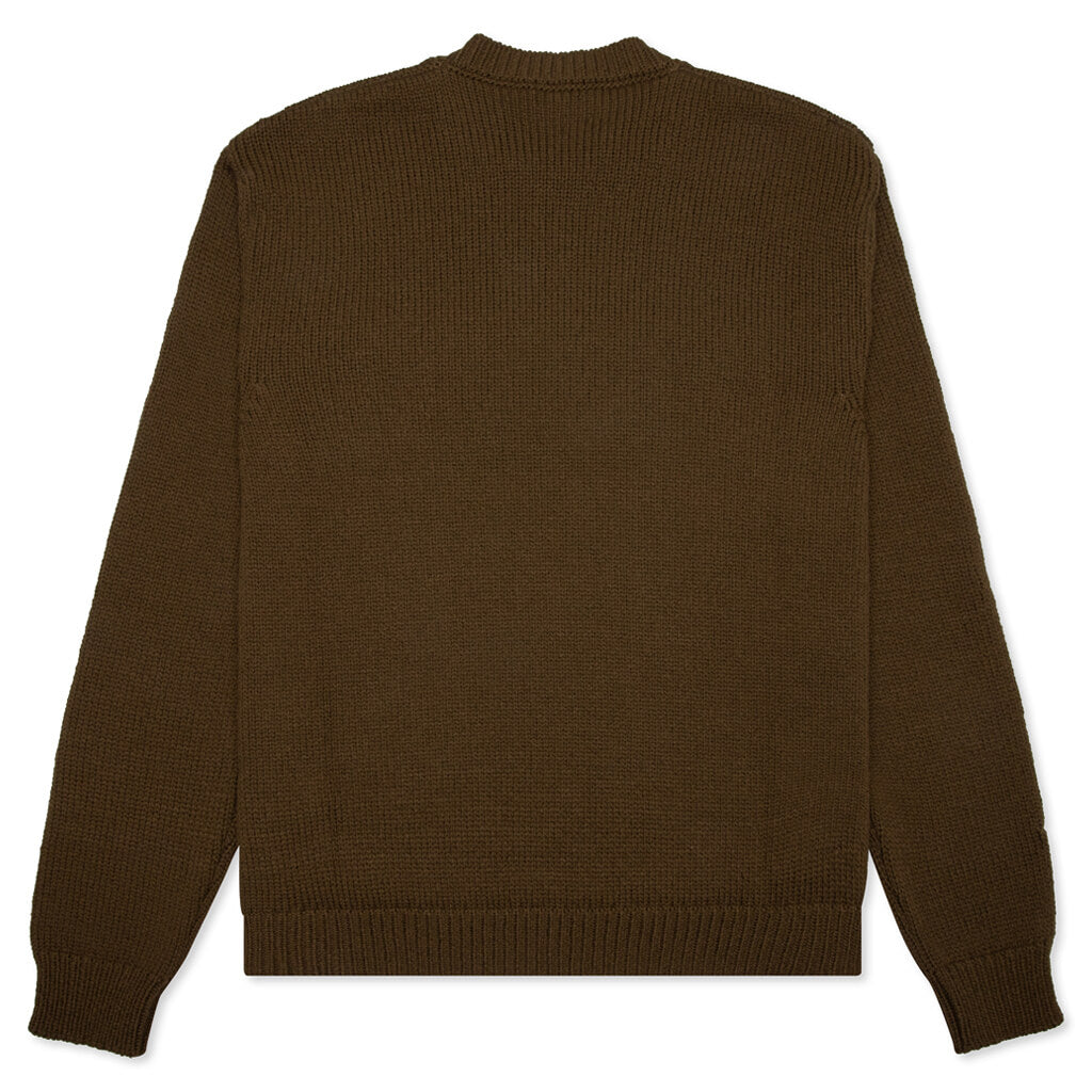 Merino Pullover - Kaki/Orange