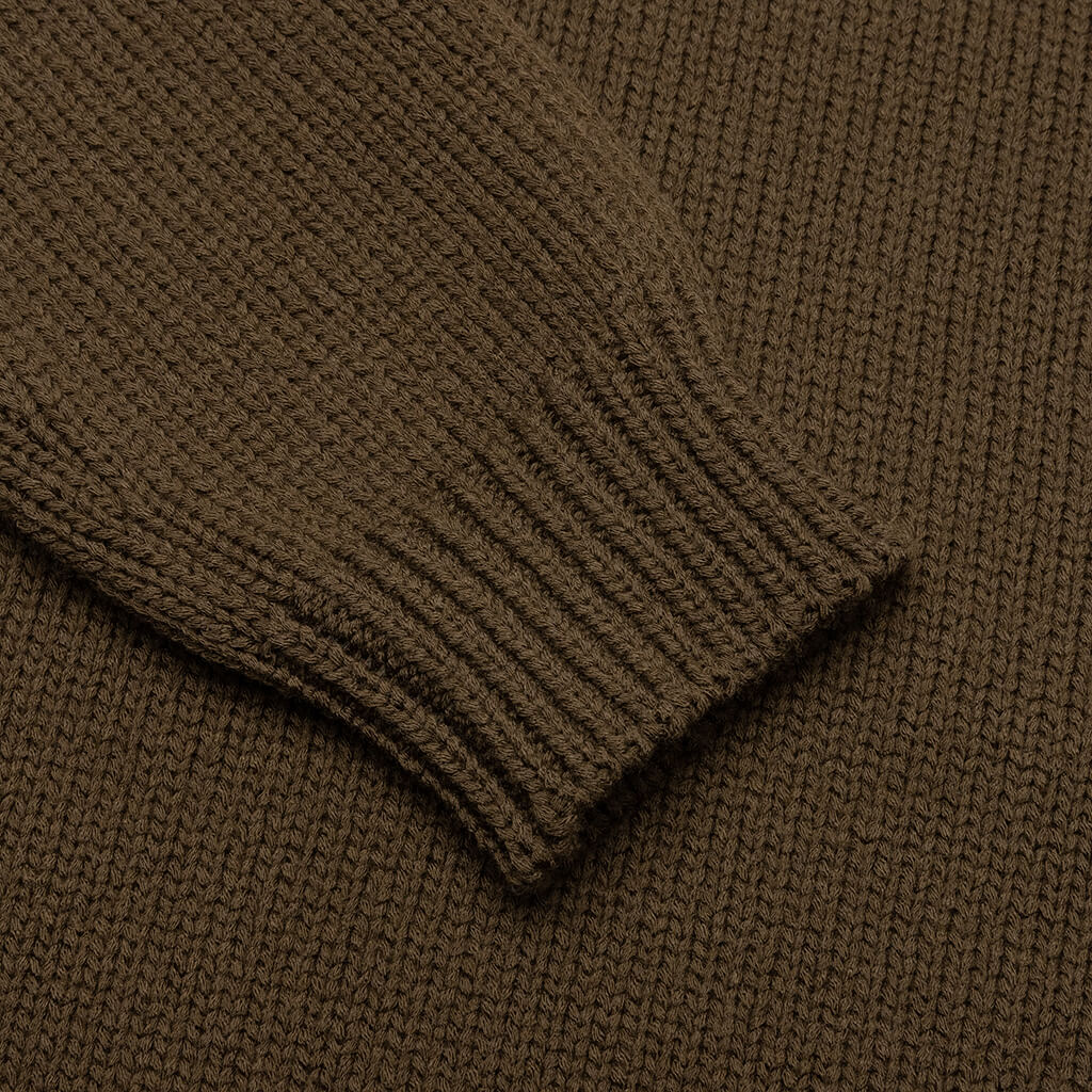 Merino Pullover - Kaki/Orange