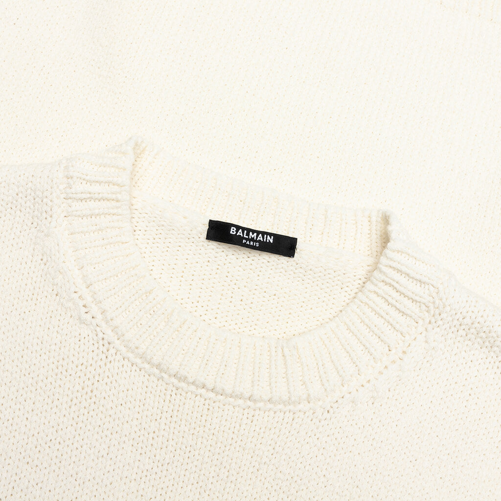 Merinos Pullover - Blanc/Bleu Pale