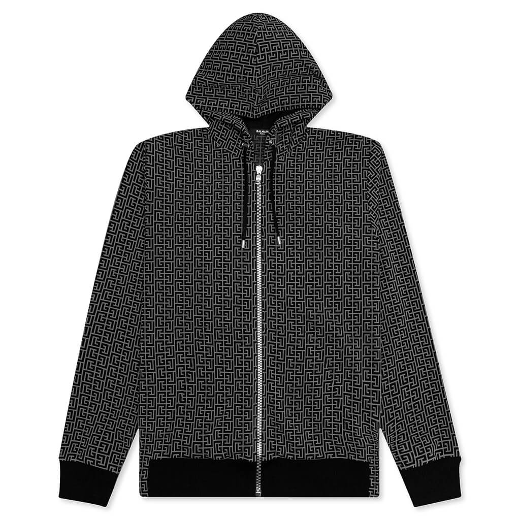 Mini Monogram Zipped Hoodie - Gris Fonce/Noir