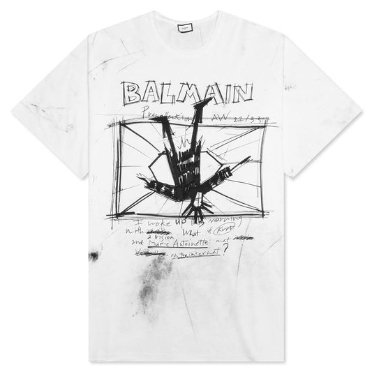 Printed Drawing T-Shirt - Noir/Blanc