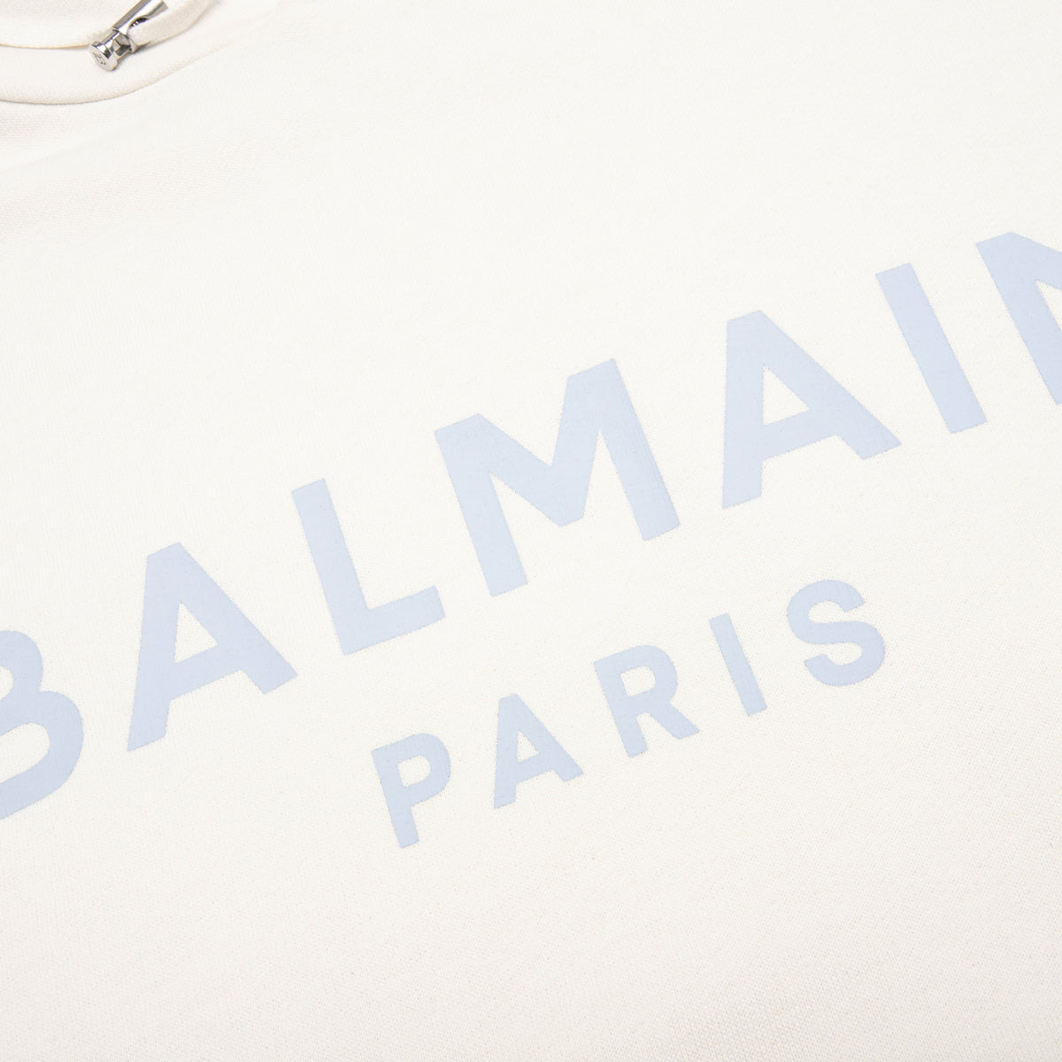 Printed Hoodie - Beige/Bleu Clair