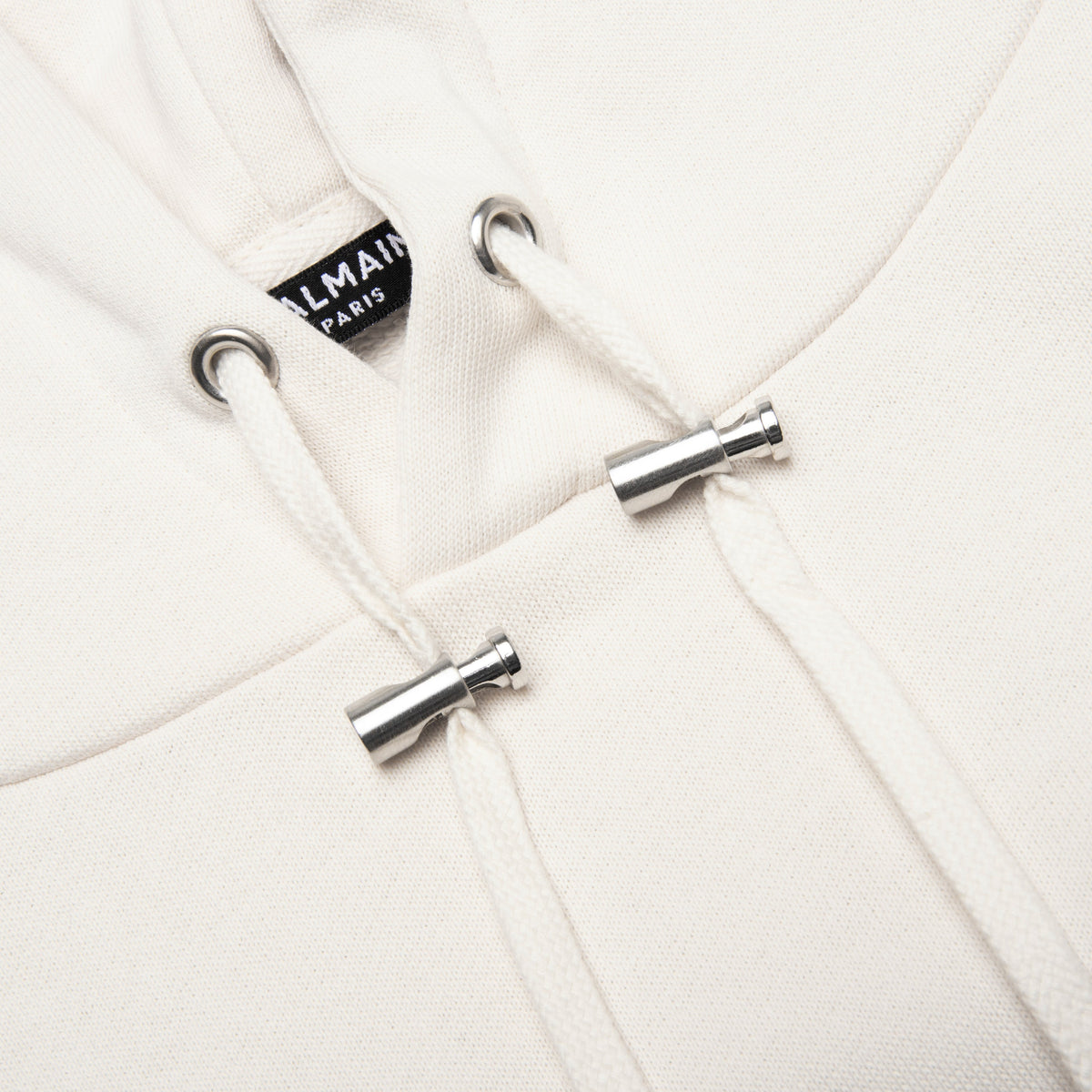 Printed Hoodie - Beige/Bleu Clair