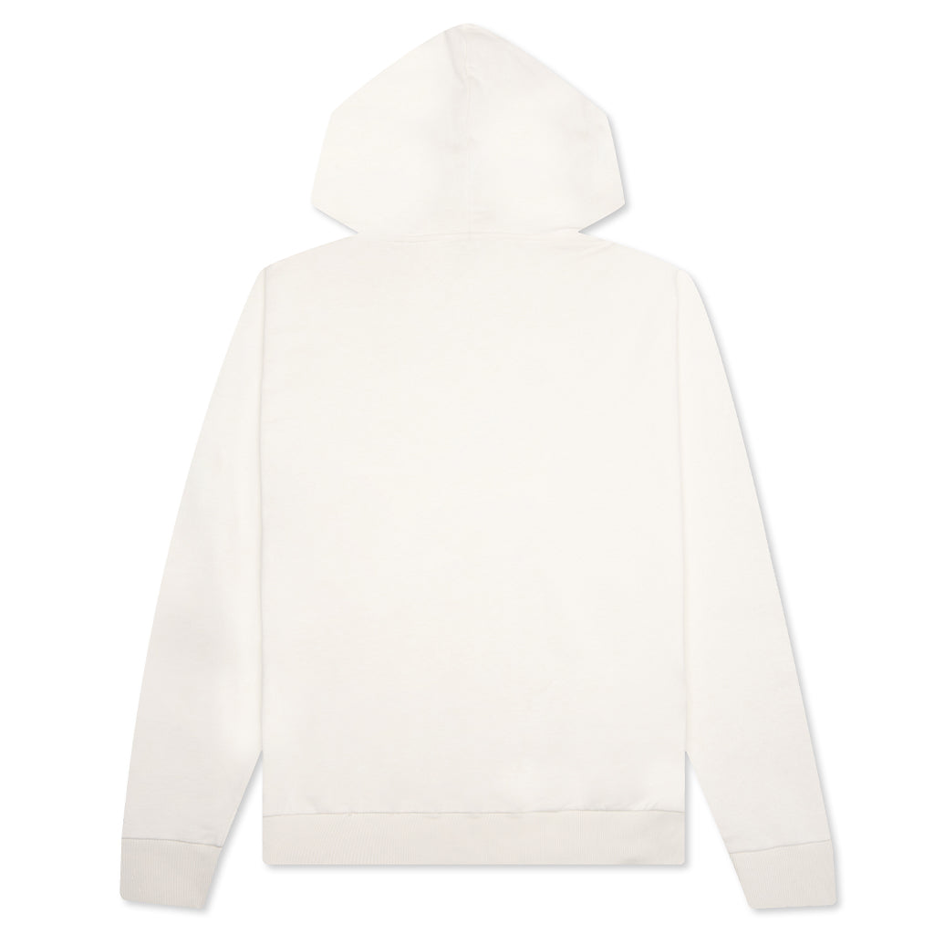 Printed Hoodie - Beige/Bleu Clair