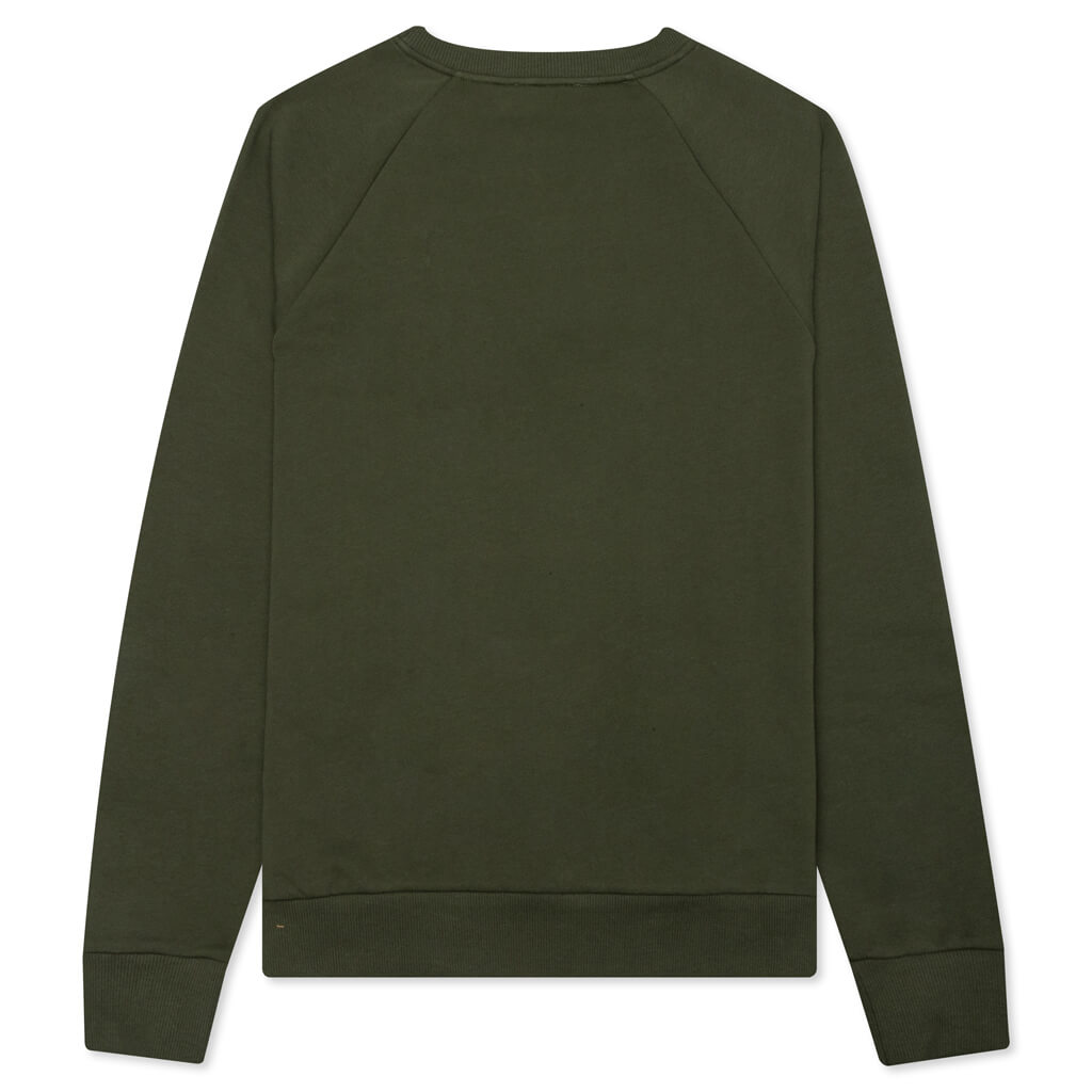 Printed Sweatshirt - Kaki Fonce