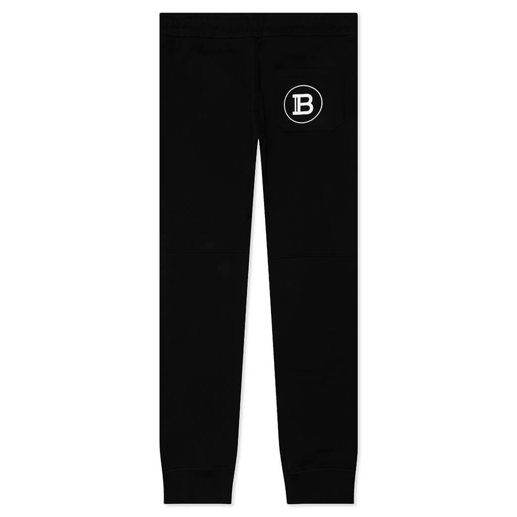 Ribbed Printed Sweatpants - Noir/Blanc