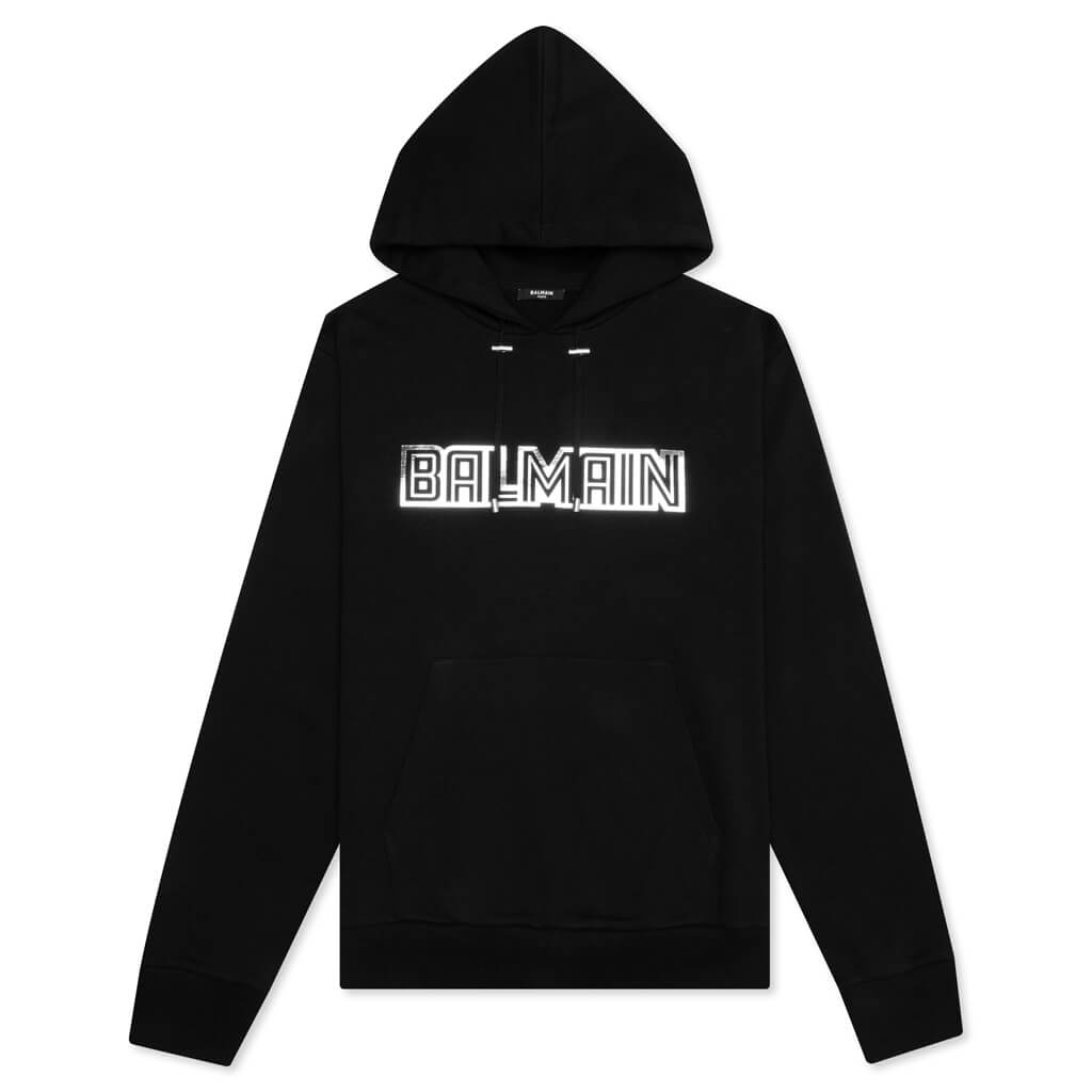 Silver Embossed Hoodie - Noir/Argent
