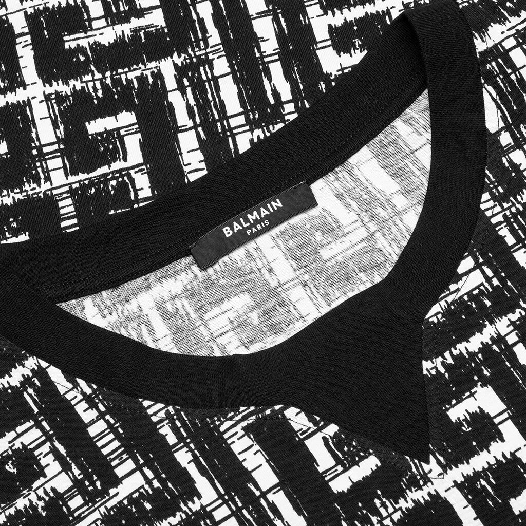 Tape Monogram T-Shirt - Blanc/Noir
