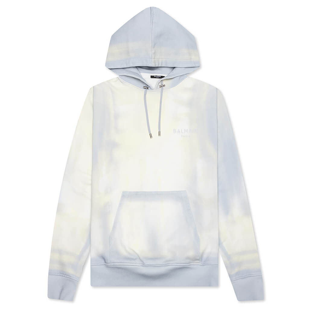 Watercolor Hoodie - Bleu Clair/Blanc/Jaune Pale